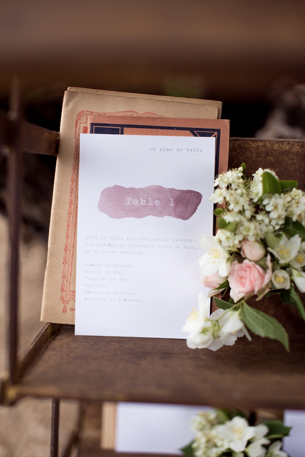 Table plan stationery