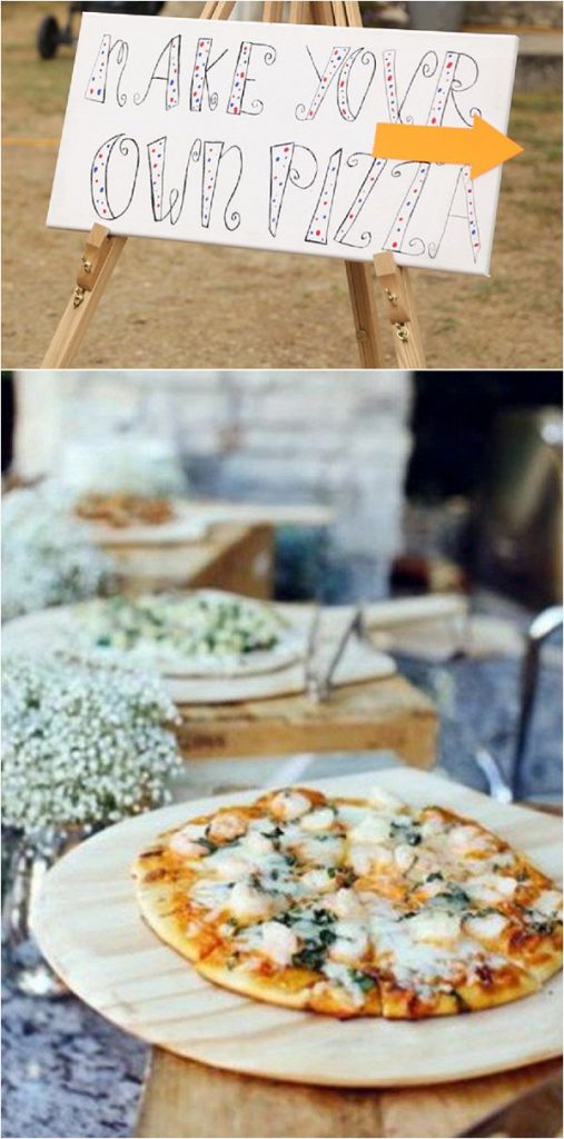 French Inspired Wedding Catering Ideas Pizza Party