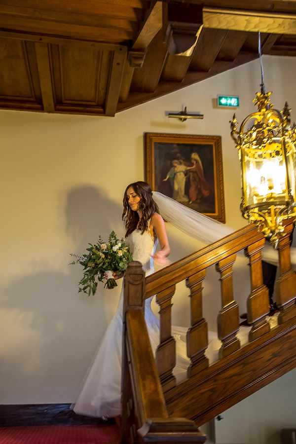 staircase wedding photo