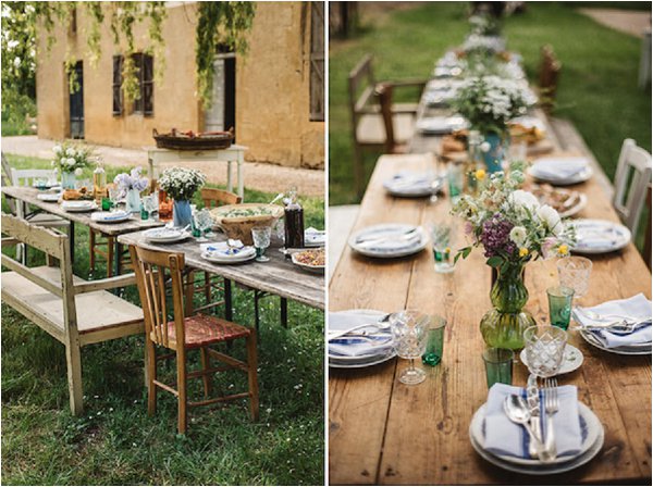 French Country Wedding Rustic Table Decor