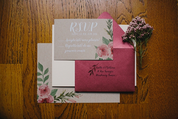 rich wedding stationery colours