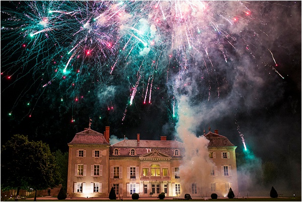 Château De Varennes wedding fireworks