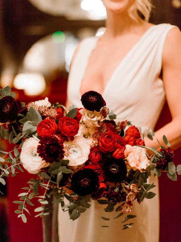 Parisian florist bridal bouquet