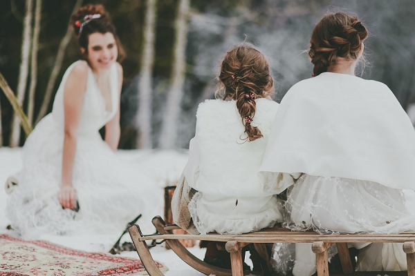 bridesmaids winter wedding