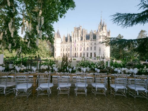 chateau challain reception garden luxury