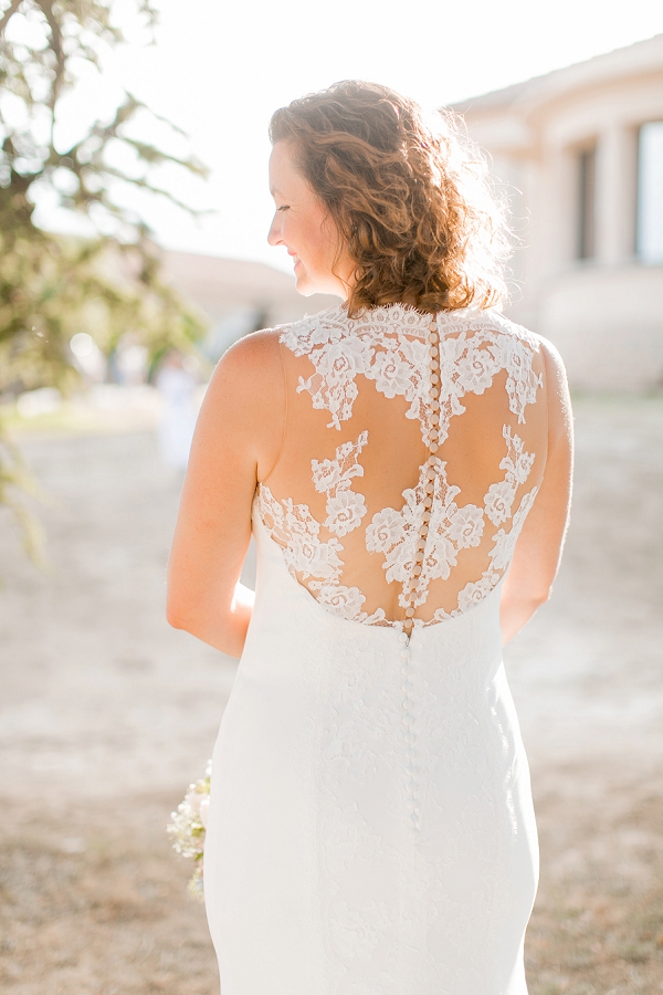lace back wedding gown