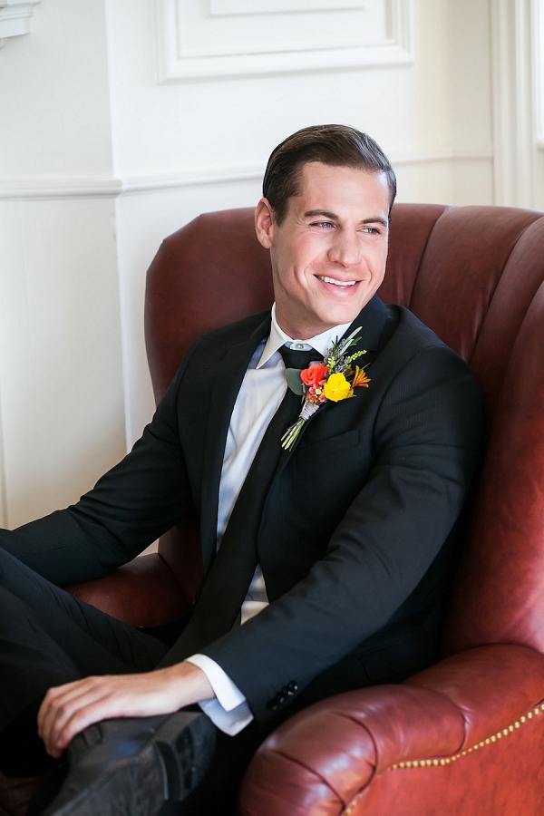 Colourful boutonniere