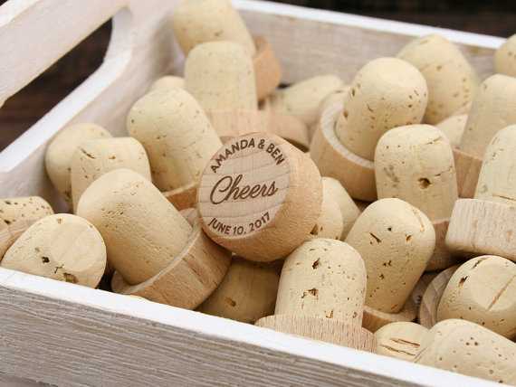 Customized Wine Cork wedding favour