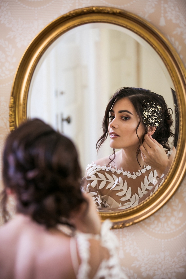 Mirror wedding portrait