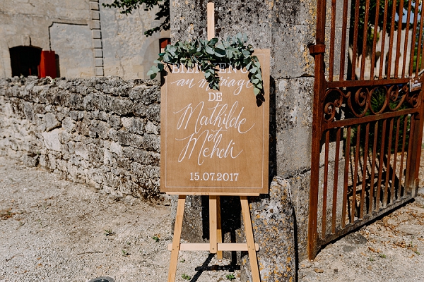 Personalised wooden wedding sign