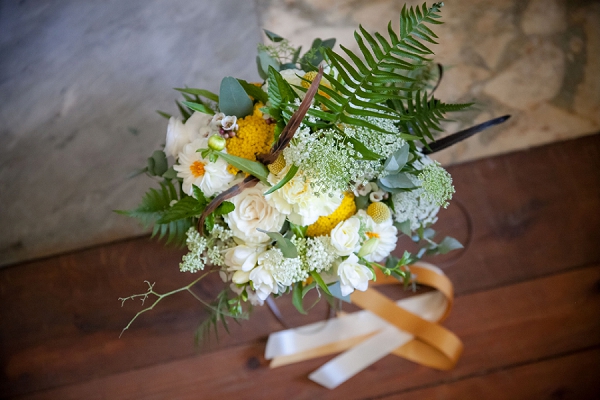Yellow inspired brial bouquet