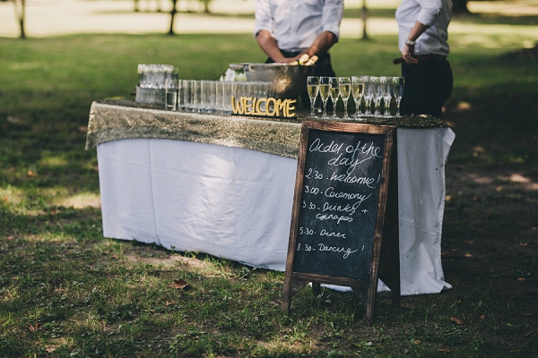 champagne wedding bar