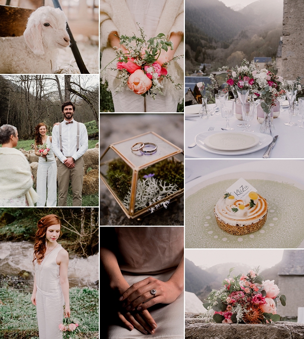 French Countryside Pyrénées Mountain Wedding Inspiration Snapshot