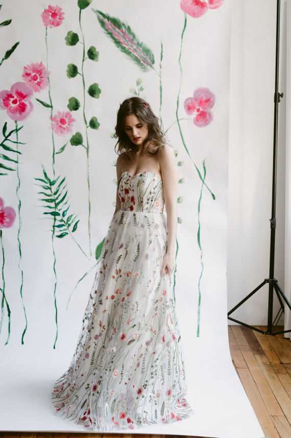 18+ Floral Print Wedding Dress