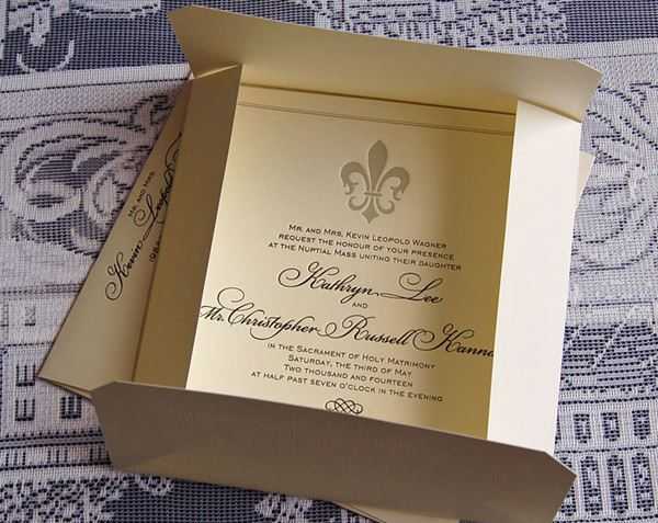 French Wedding Invite Fleur de Lis