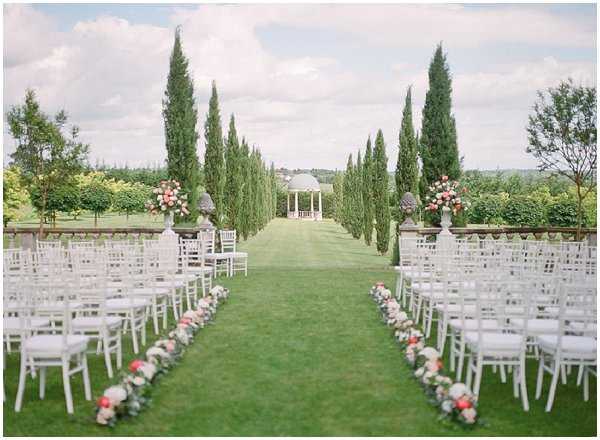 French outdoor wedding ceremony