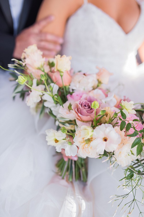 Pastel rose bridal bouquet