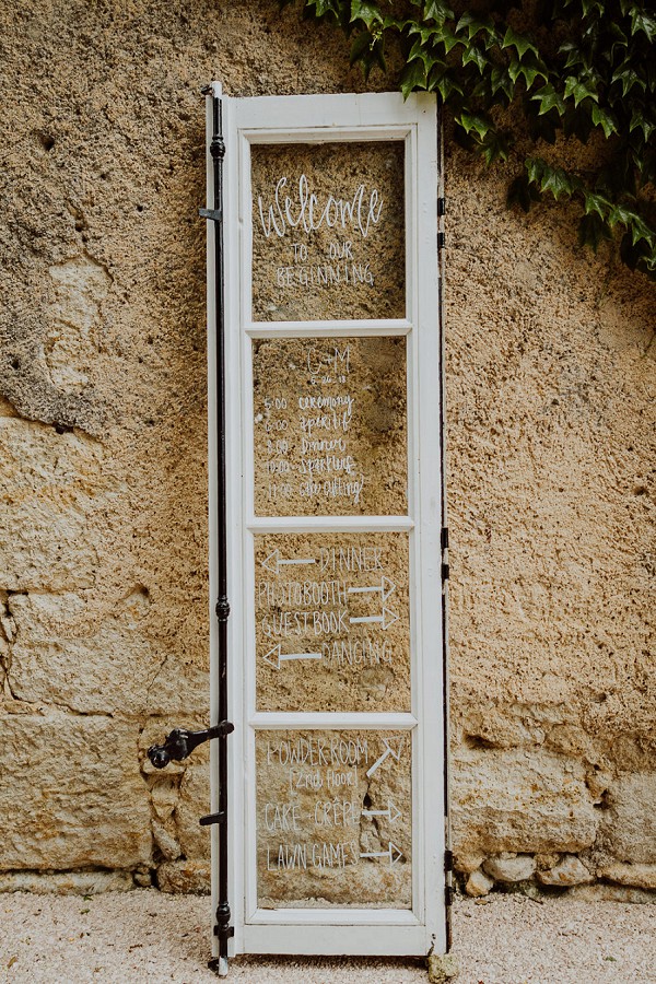 Window wedding sign