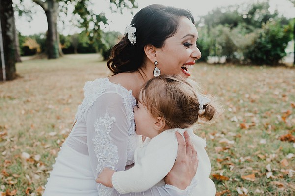 mother and daughter wedding photo