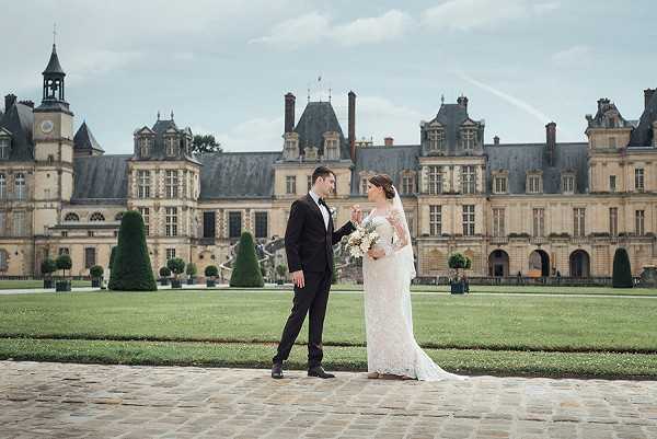 Wedding in Fontainebleau palace in Paris, France 