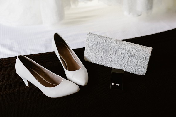 white wedding shoes
