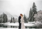 lake wedding french snow alps