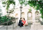 romantic engagement photo shoot in paris