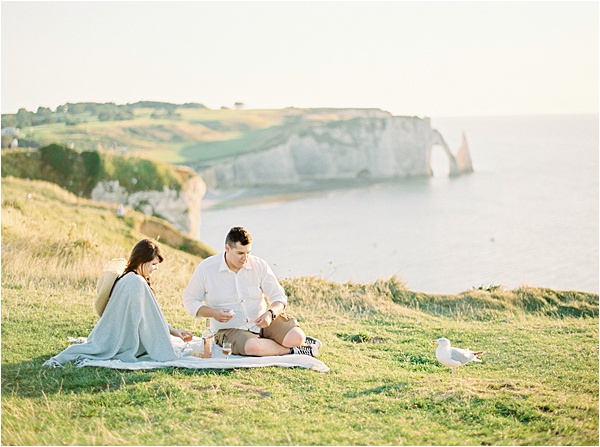 Romantic French Elopement in Normandy France Couple