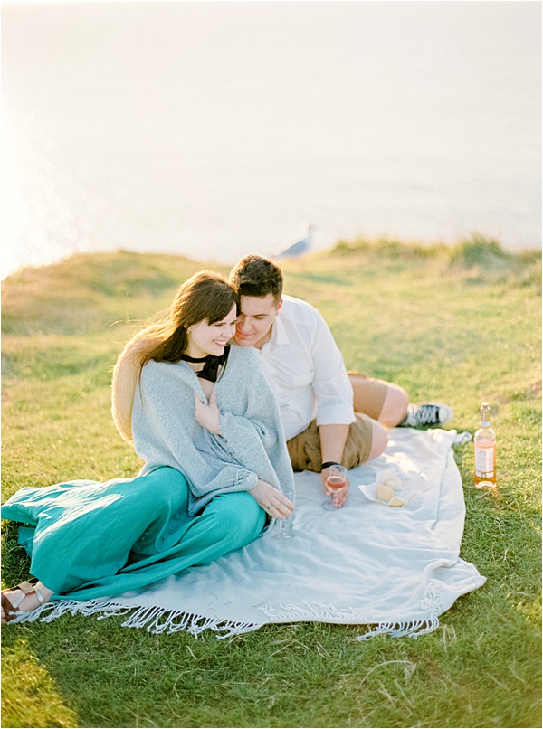 Romantic French Elopement in Normandy France Couple