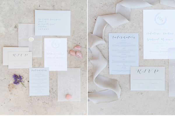 Classic French Wedding at Domaine d'Essendieras Stationery