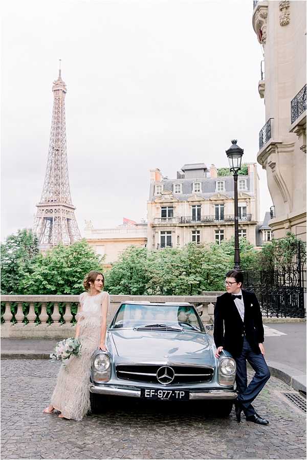 Paris Vintage Elopement Couple