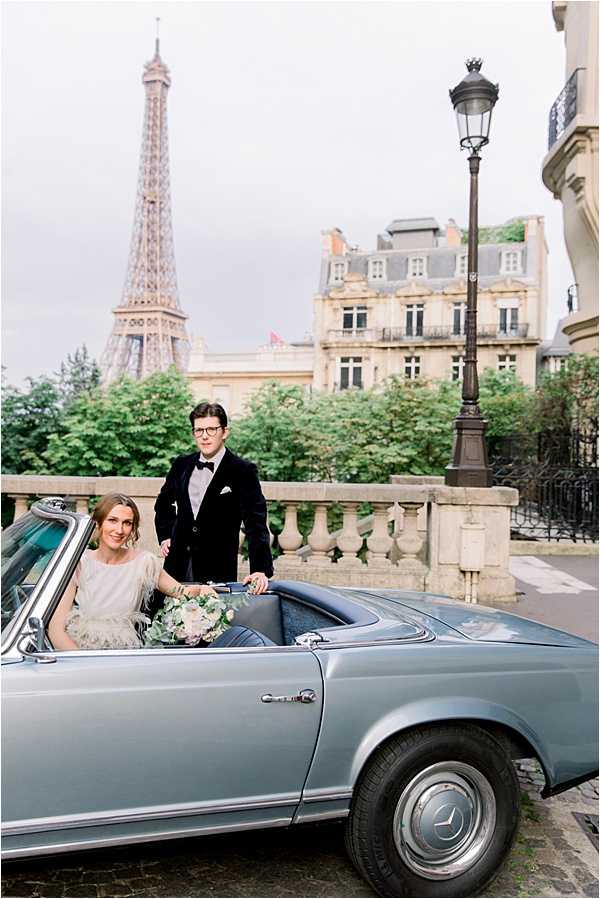 Paris Vintage Elopement Couple