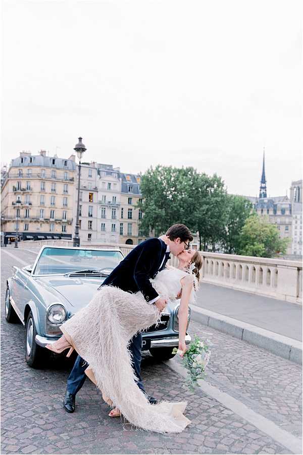 Paris Vintage Elopement Couple