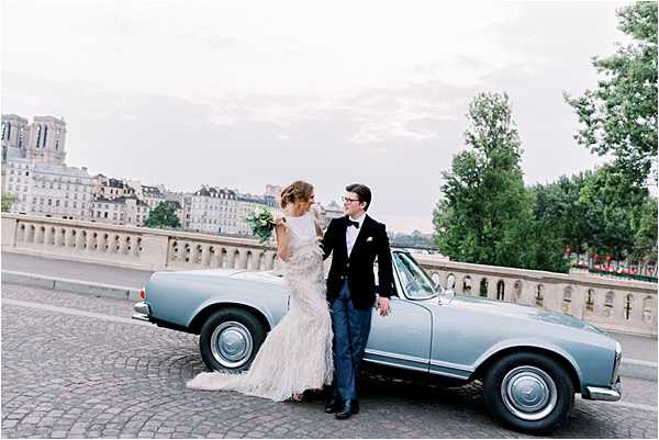 Paris Vintage Elopement Couple 