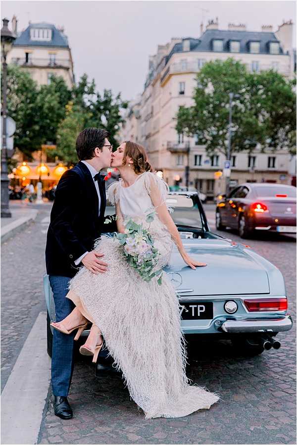 Paris Vintage Elopement Couple