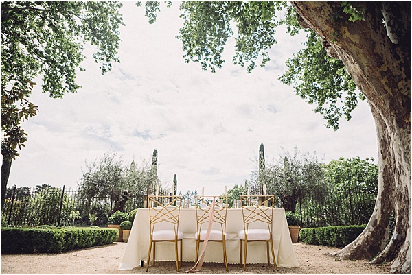 wedding in Provencal Beauty - Table Setup on French Wedding Style