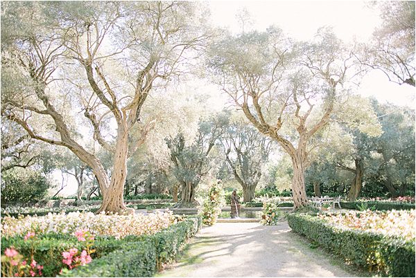 Garden view in Wedding at Bastide du Roy Provence
