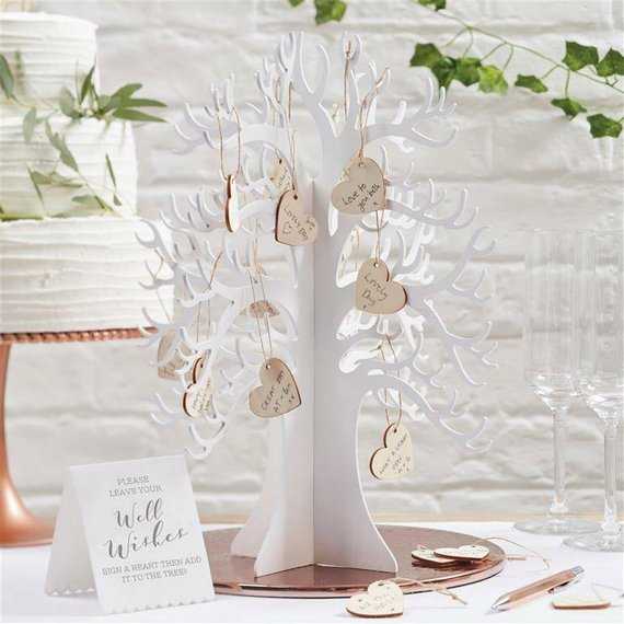 Wooden Wedding Wishing Tree Guest book