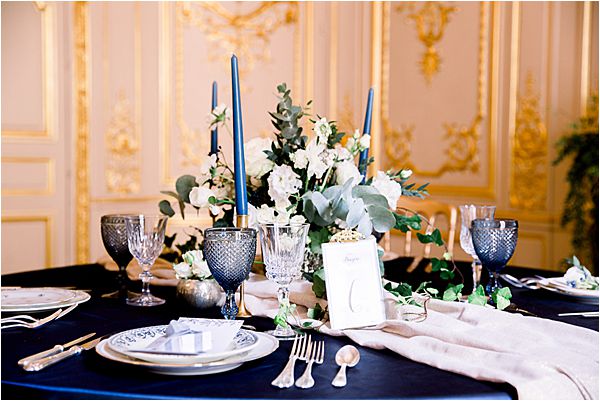 beautiful table at Winter Wedding in Paris