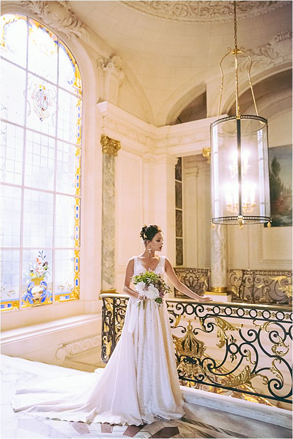 inticate design of the hotel at Bridal Photography in Paris
