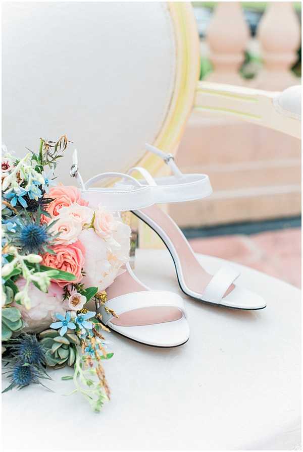 Brides Shoes for her French Destination Wedding