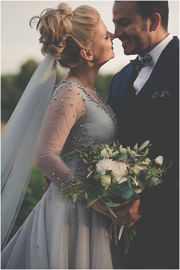 Chateau Wedding in Provence Couple at sunset