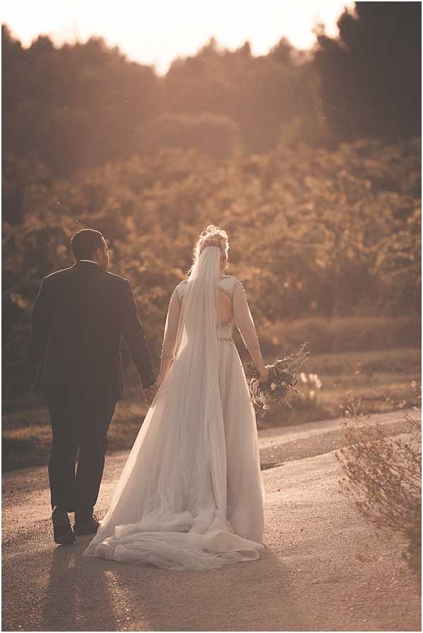 Chateau Wedding in Provence Couple in the Vineyard