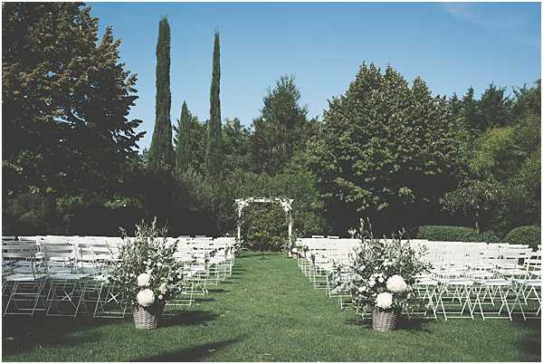 Chateau Wedding in Provence Outdoor Wedding Ceremony