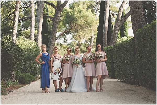 Chateau Wedding in Provence The Bride and Bridesmaids