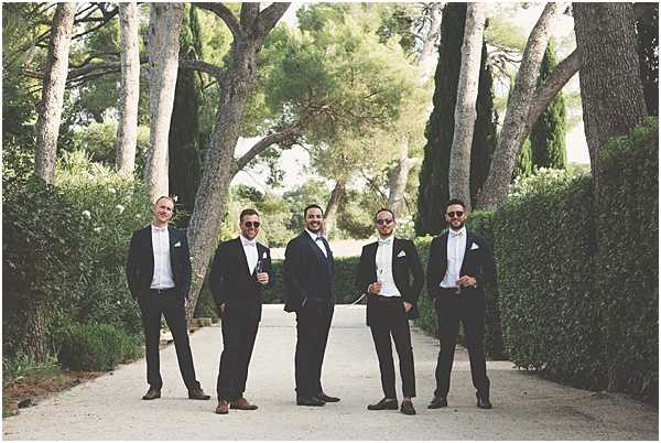 Chateau Wedding in Provence The Groom and Groomsmen