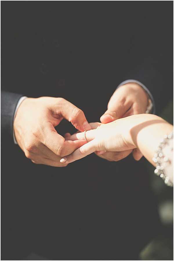 Chateau Wedding in Provence The couple swap rings