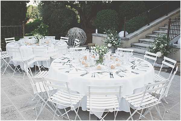 Chateau Wedding in Provence Wedding Tables