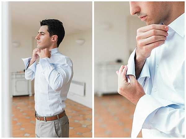 French Destination Wedding Groom Preparations