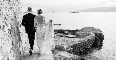 The couple at Cap d' Antibes wedding